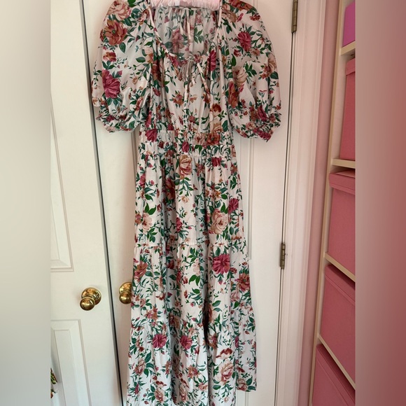 💕Anthropologie The Somerset Maxi Dress Puff Sleeve Edition size medium Brand New - Picture 5 of 12